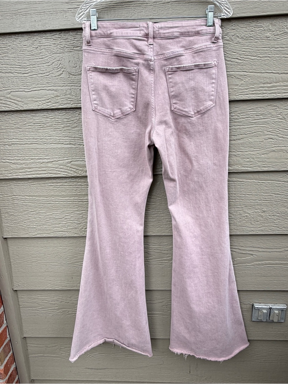 Altar'd State Flares Bell Bottoms Stretch Pants Women Size 29 Pink Zip Fly 29x33 - Picture 5 of 10